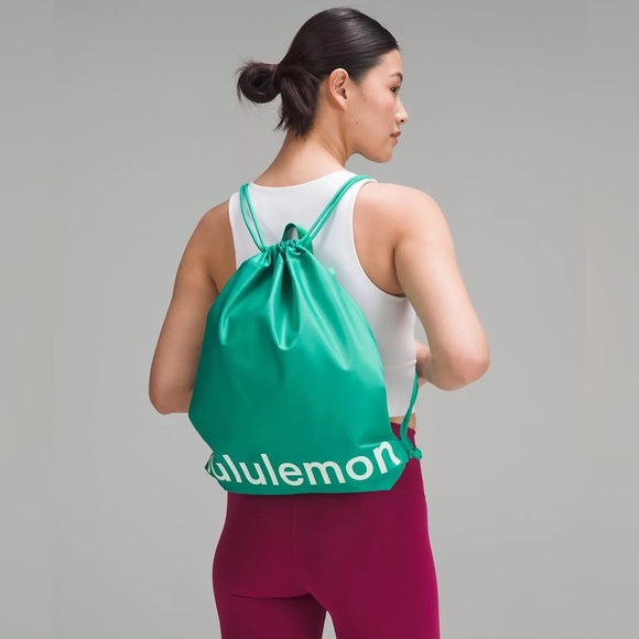 lululemon athletica Bags Lululemon String Bag Gym Sack 3l Green
